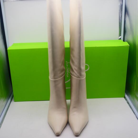 NEW Sam Edelman Vance Knee High Boots Women's 5 Ivory Cream - Picture 4 of 10